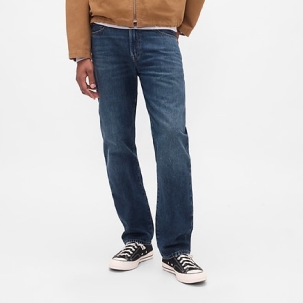 GAP Denim Men’s Straight‎ Leg Jeans 31x30 Medium Wash Classic Casual